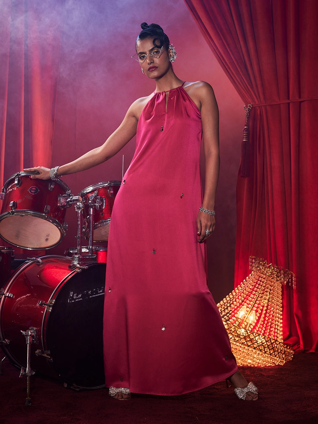 Duchess Halter Dress Refined Form Sunset Hour