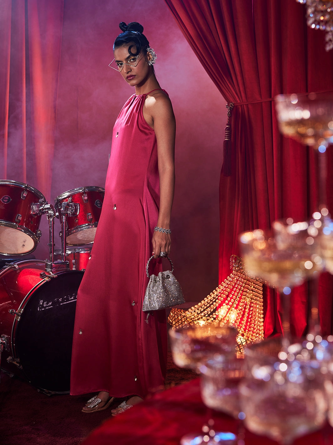 Formal Outfit Sleeve Light Duchess Halter Dress