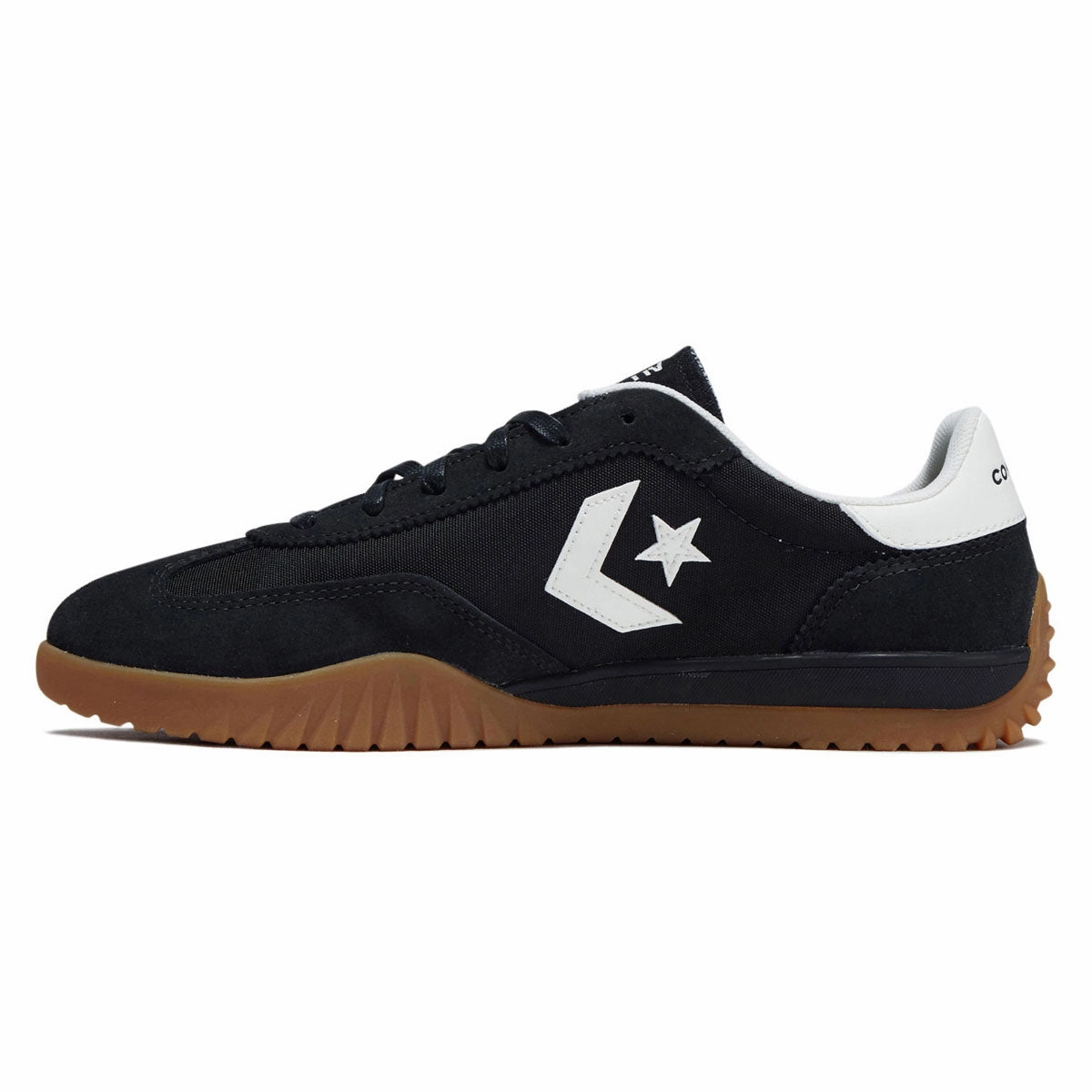Comfortable Stretch Converse Run Star Trainer Shoes - Black/Egret/Honey