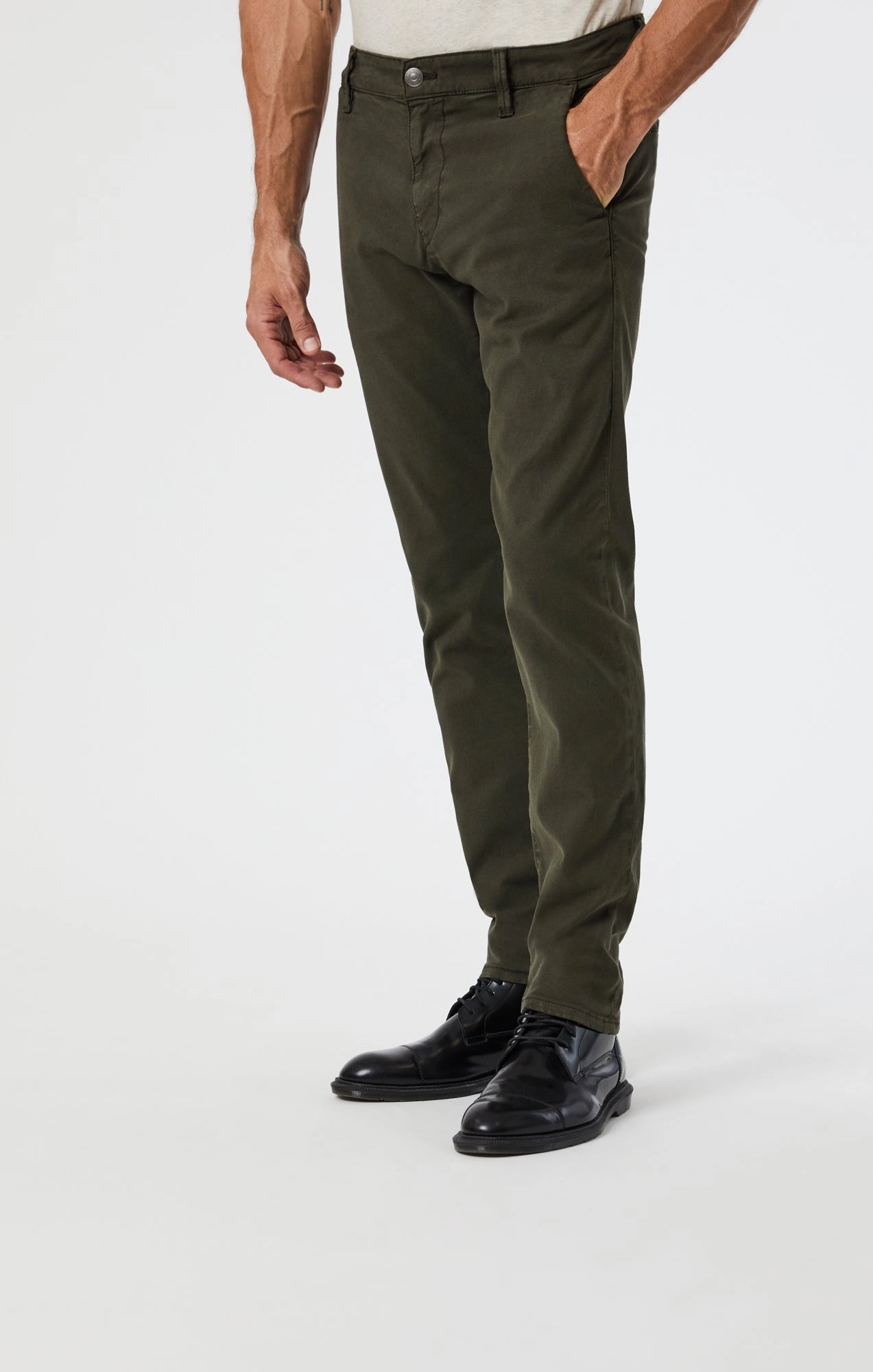 MILTON DARK GREEN CASUAL TWILL PANT Classic Mode