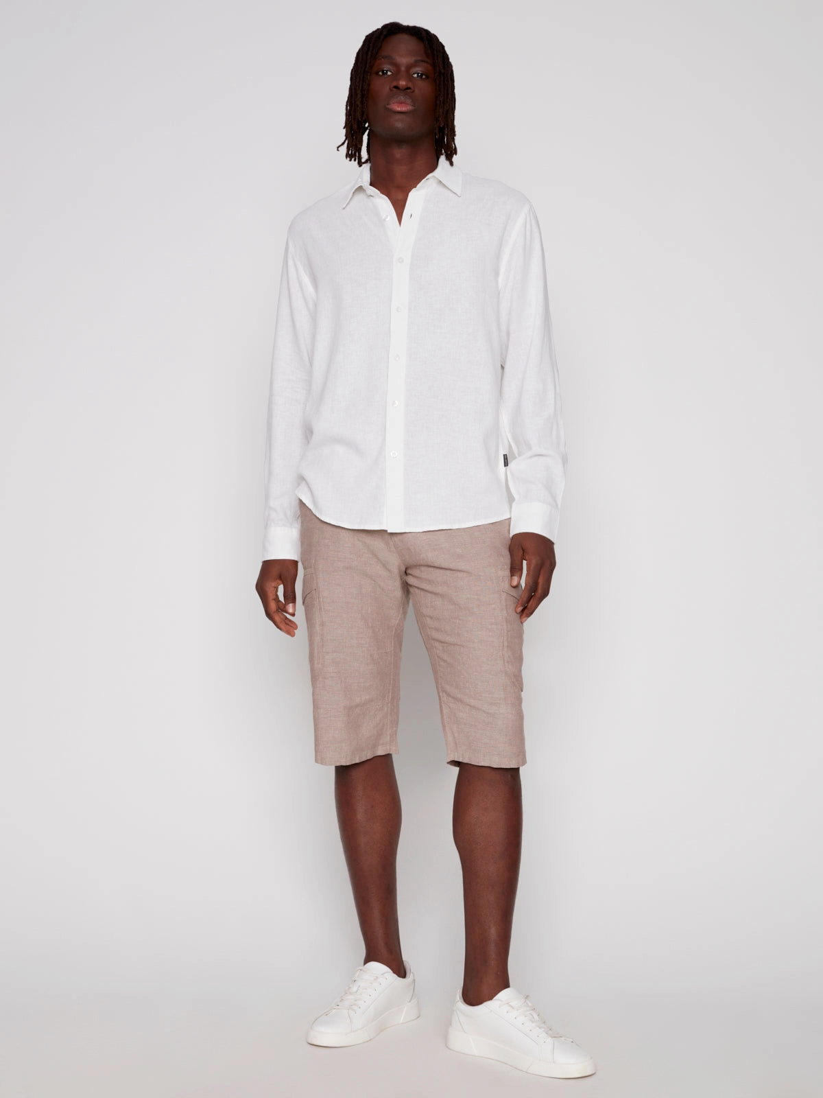 Zen Glow MultiPocketDesign LINEN BLEND LONG SLEEVE SHIRT