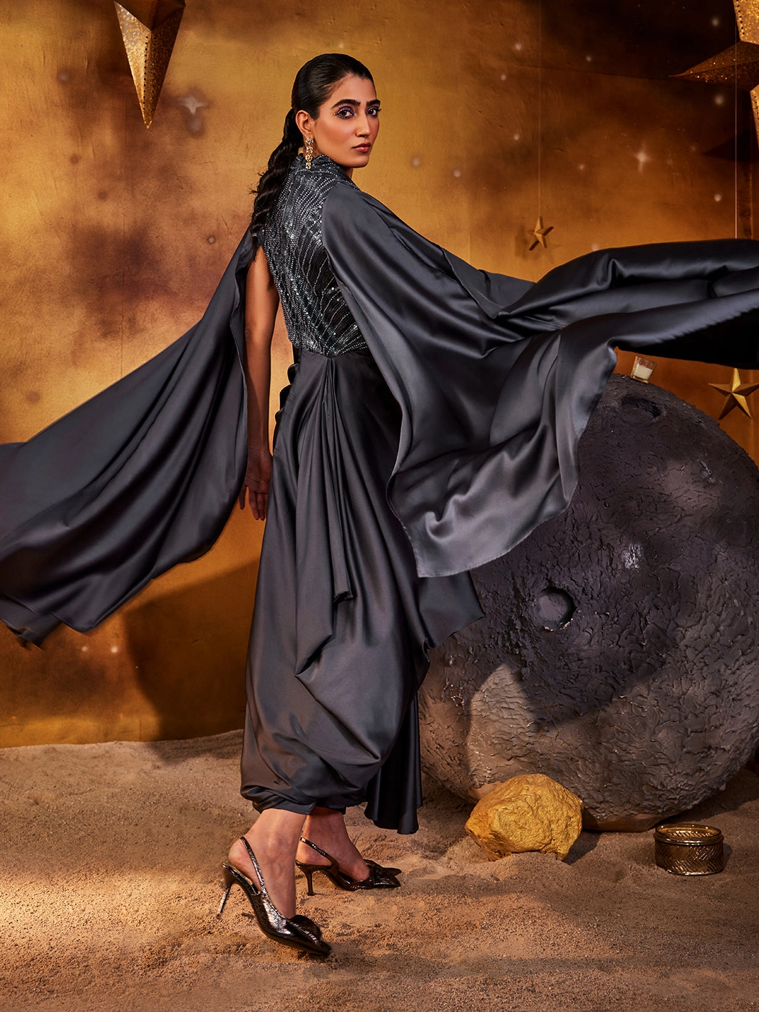 MOONLIT GOWN Tie-dye Smooth Layers