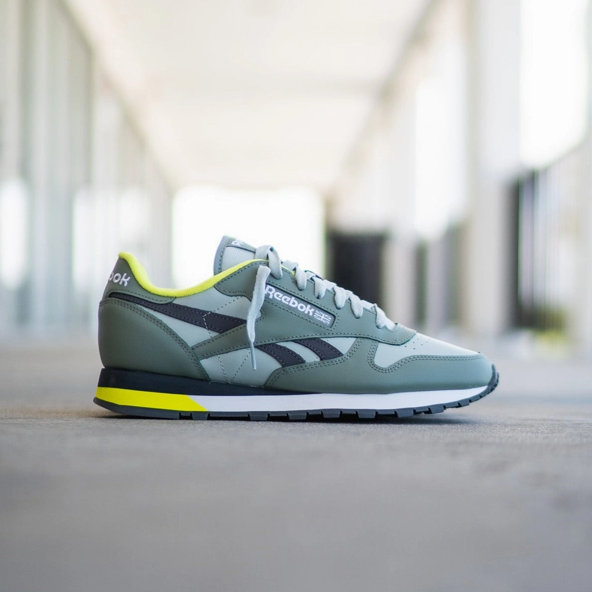 Men's Reebok Classic Leather (Harmony Green/Sea Spray) Energy Returning Foam Premium Leather