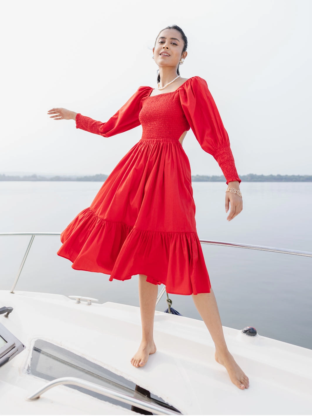 Garnet Cutout Dress Cool Draping