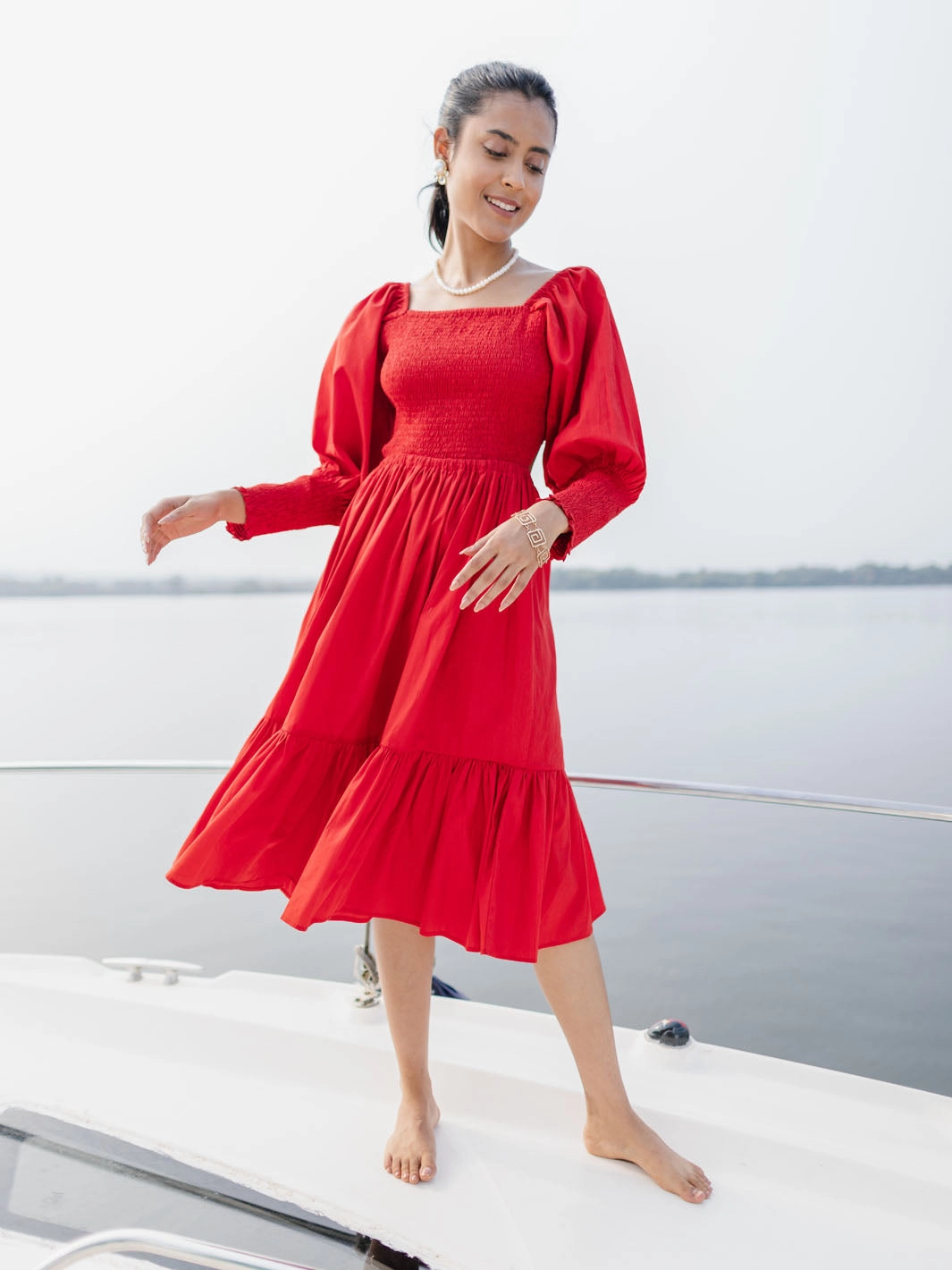 Elegant Everyday Garnet Cutout Dress