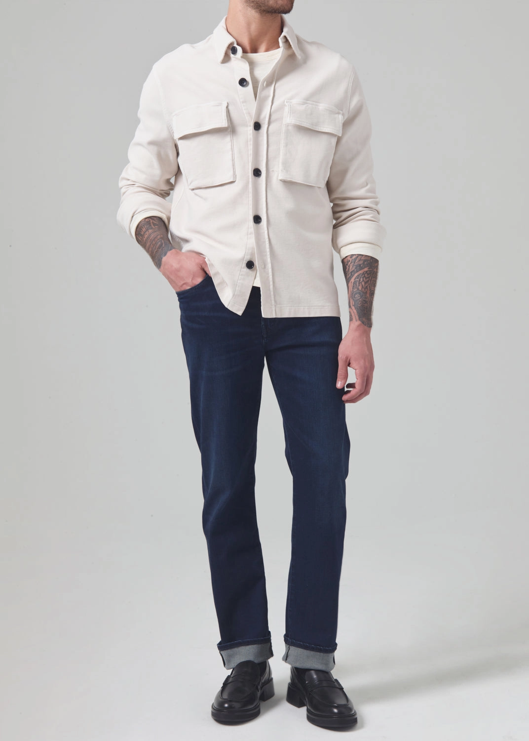 Lightweight Material Soft Road Trip Youth Style ELIJAH RELAXED STRAIGHT IN BLUE WING