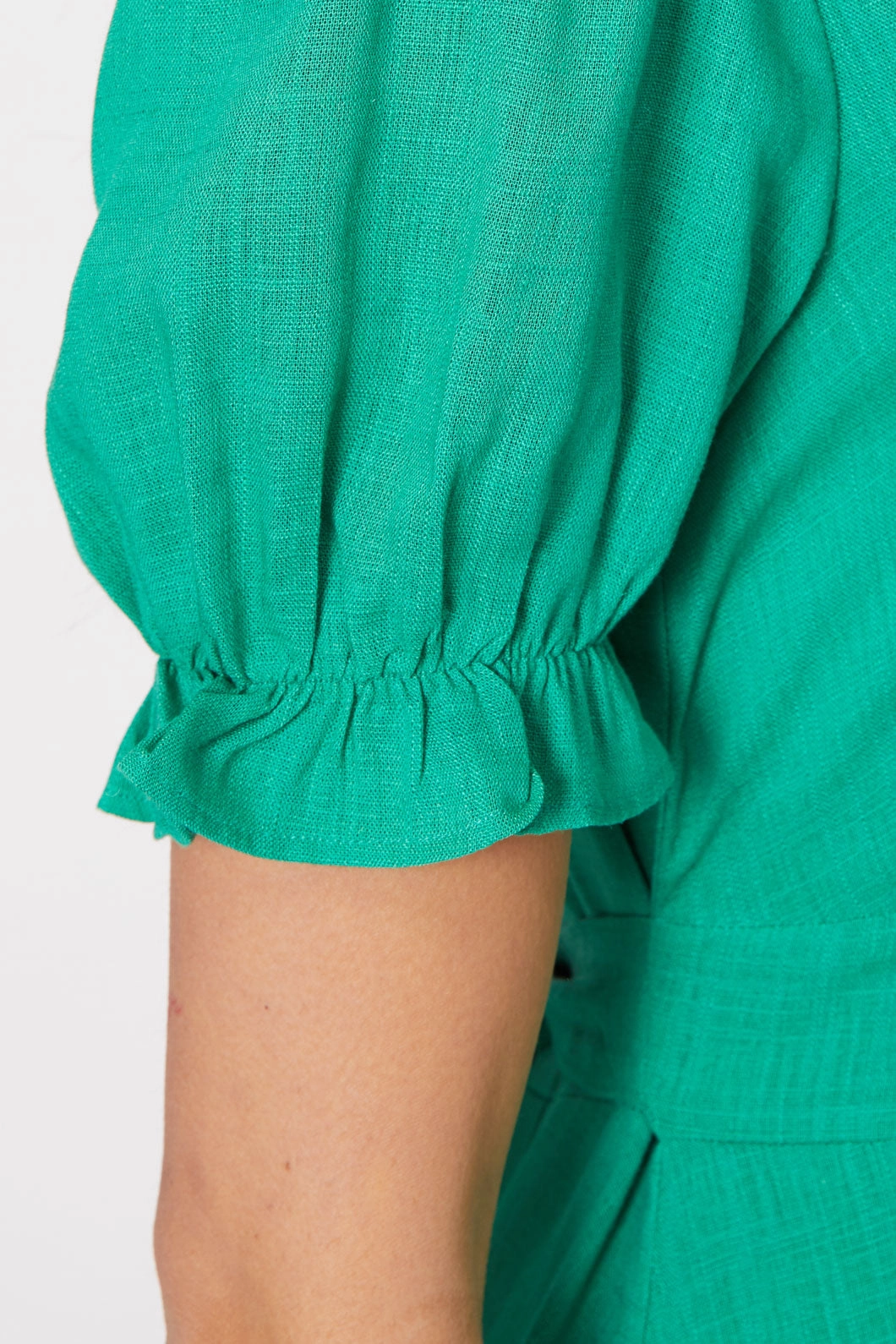 Asymmetric-Neck Enid Midi Dress