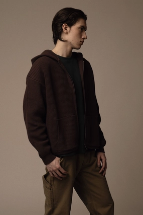 KNITTED ZIP HOODIE AntiPilling Finish