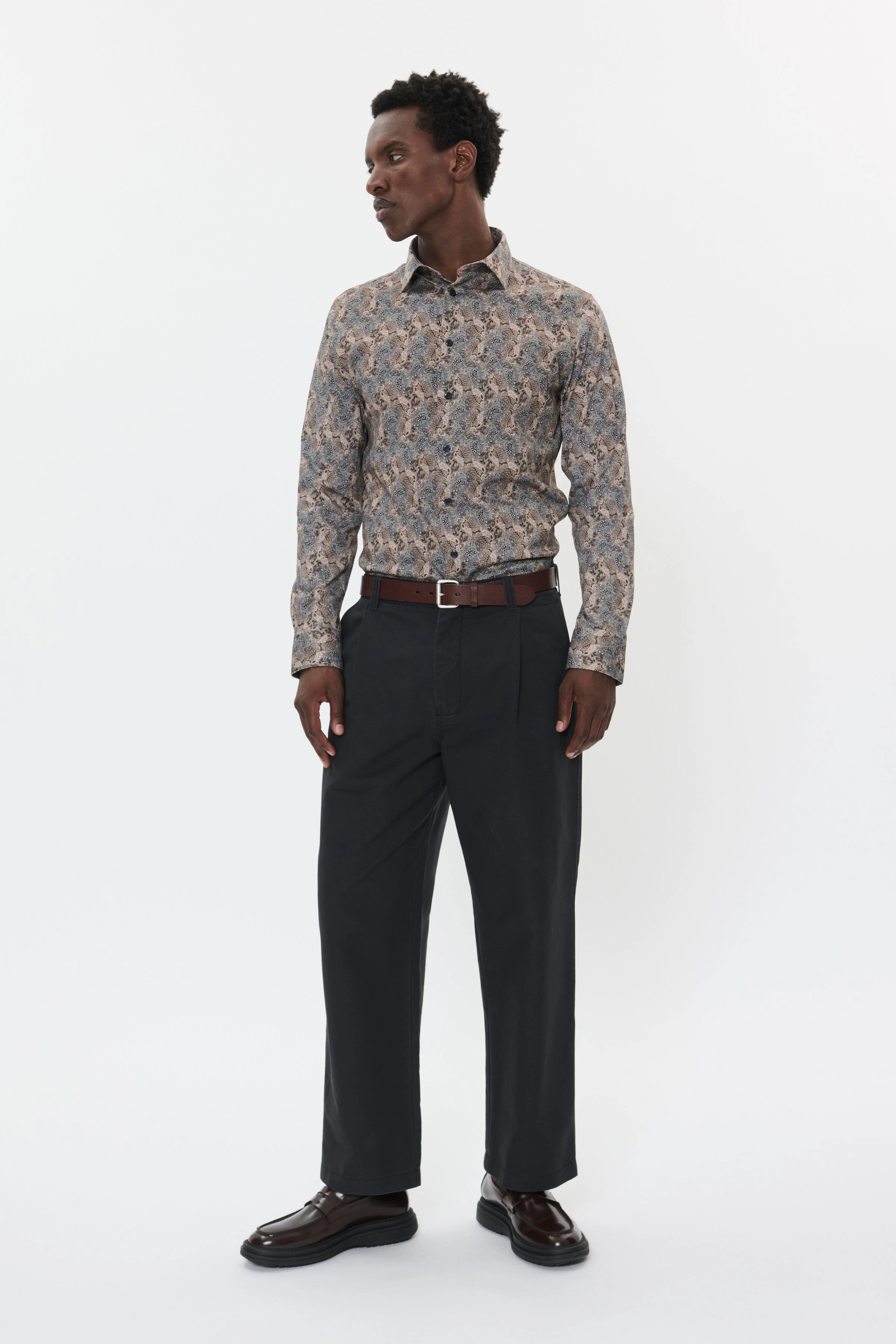 Casual Bottoms Stretchable Fabric MAMARC N LONG SLEEVE SHIRT