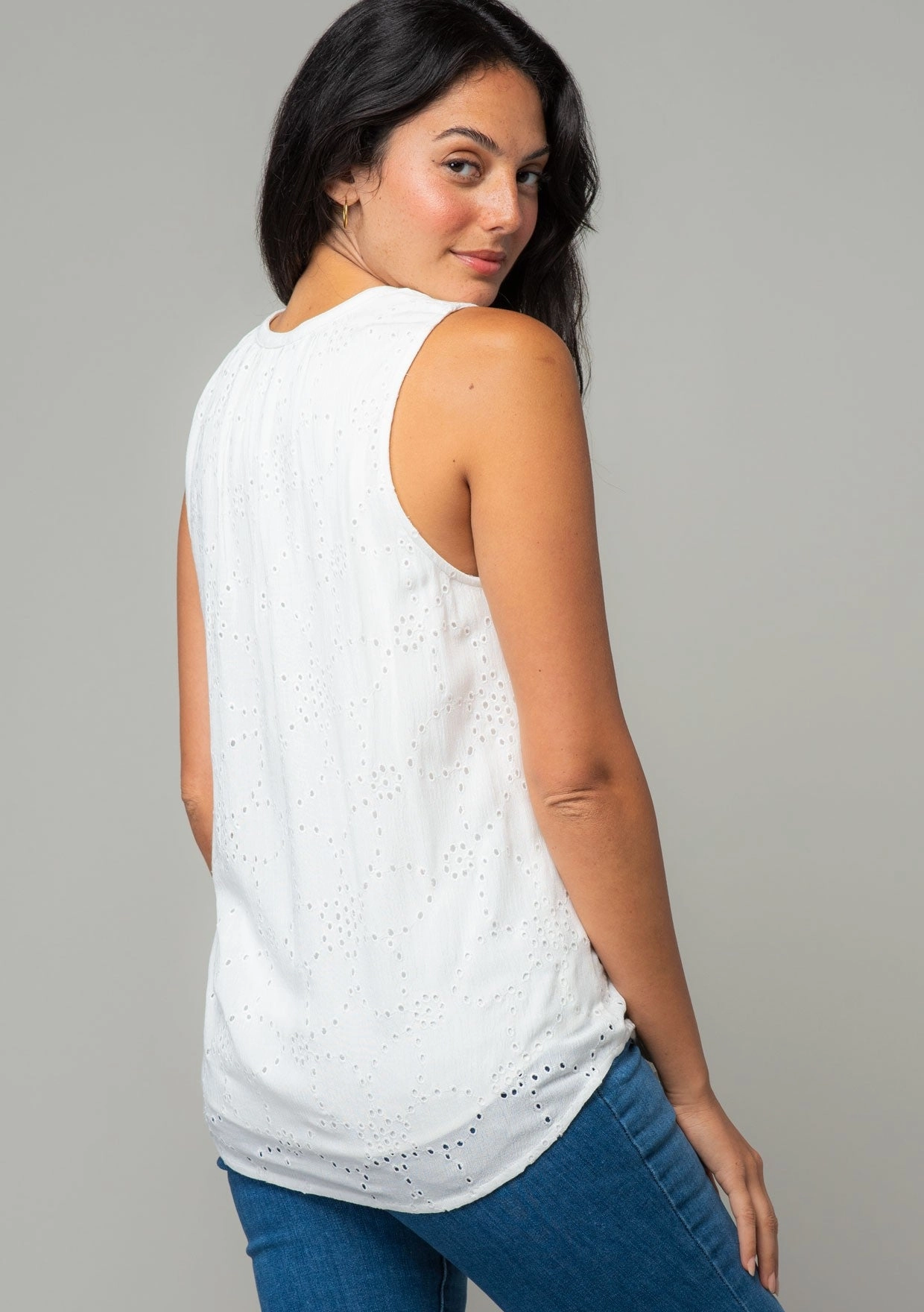 EYELET TANK WITH TIE NECK Weather Guard