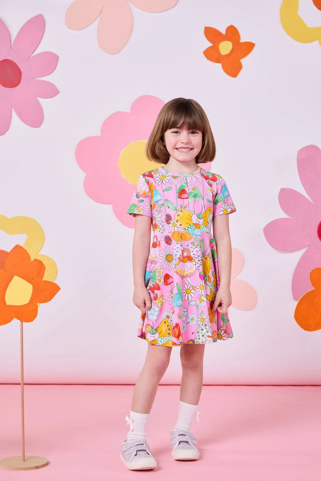 FoldablePackaging Day Glow Fairies Kids Skater Dress