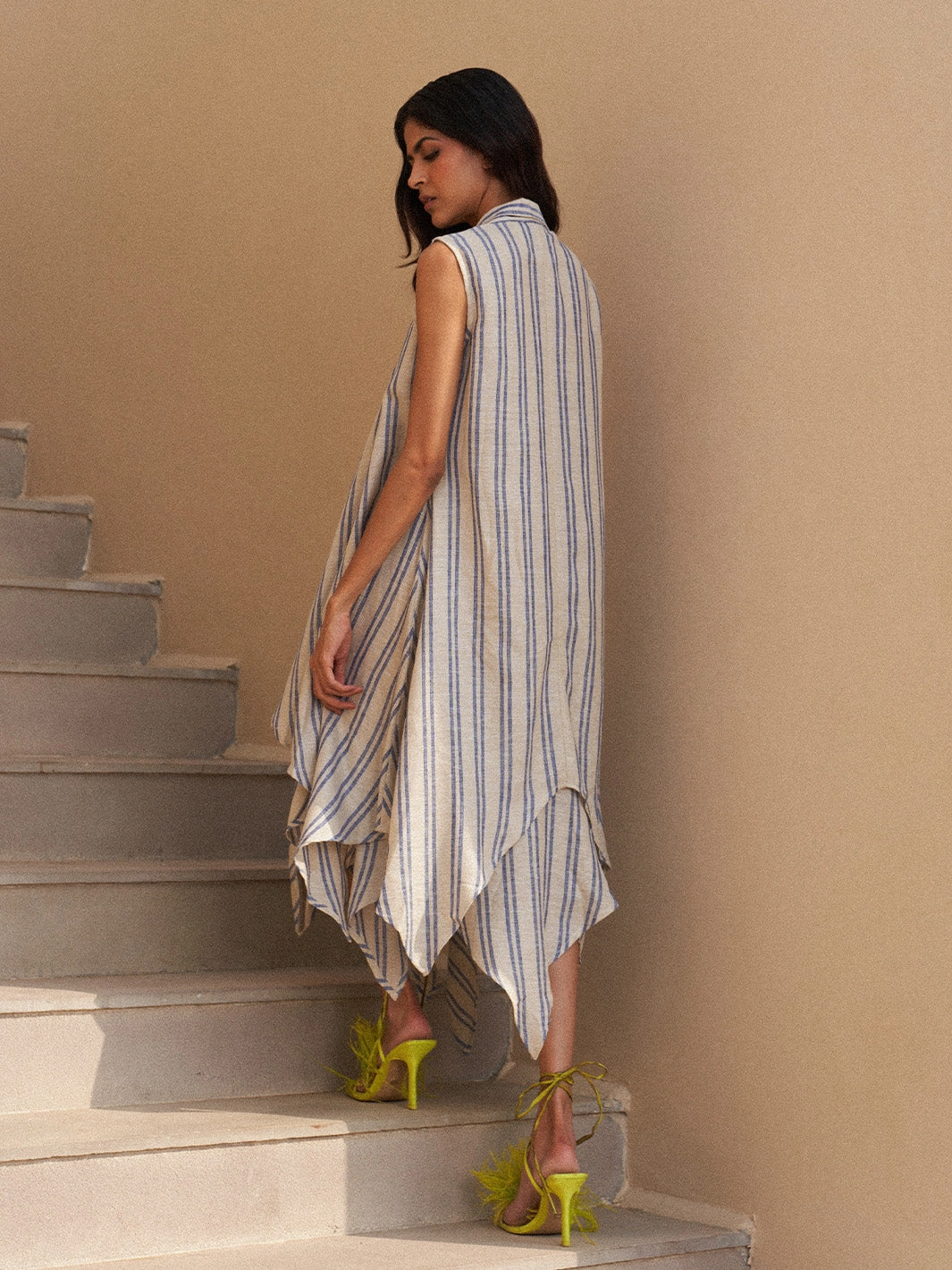 Elegant Outline Clean Outline Omaha Stripe Dress