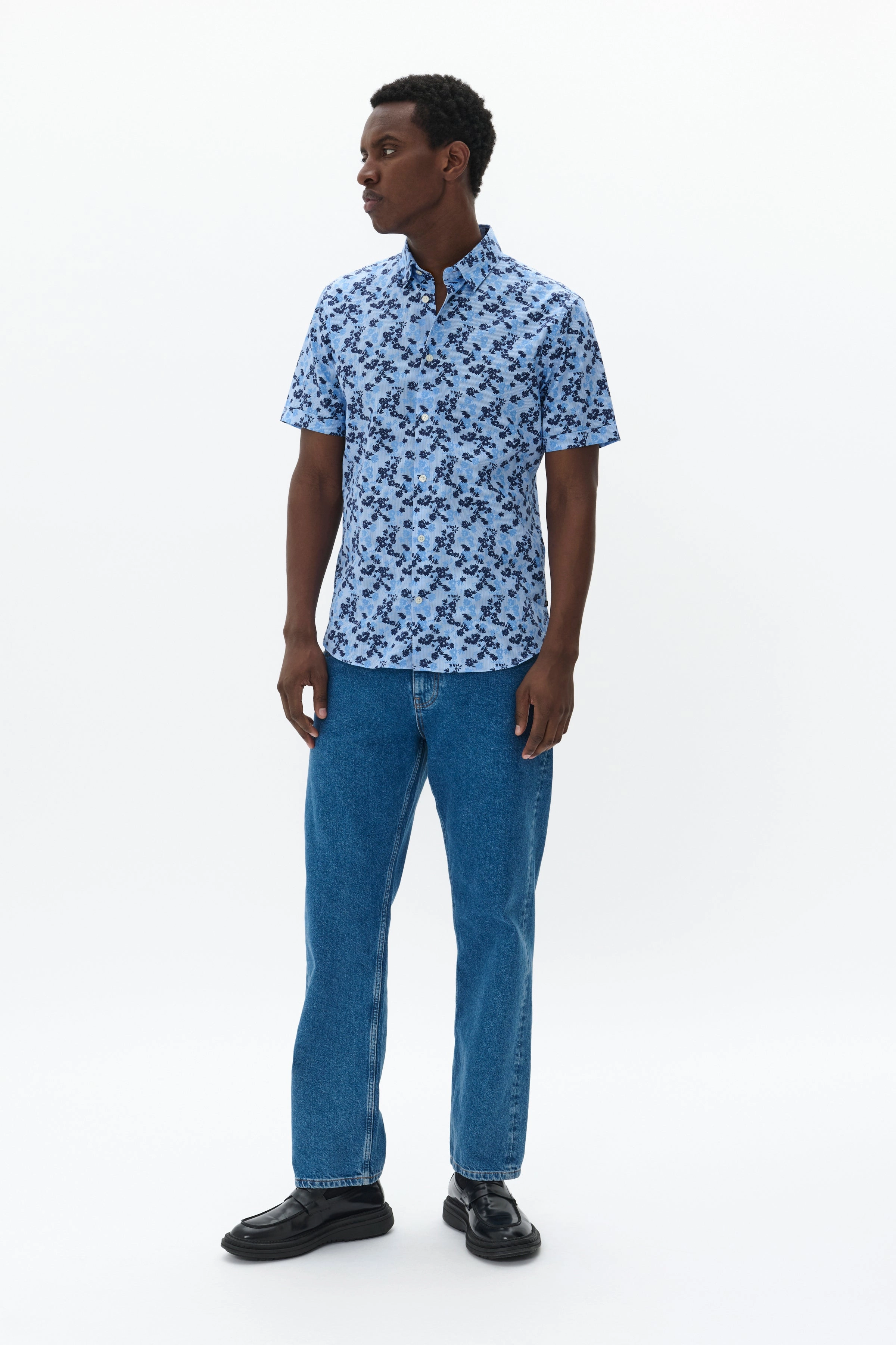 Easy Tunic Road Look MATROSTOL SHORT SLEEVE BUTTON UP SHIRT