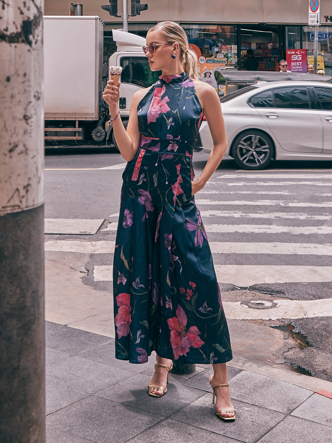 Upper East Pleated Jumpsuit Fresh Stitch