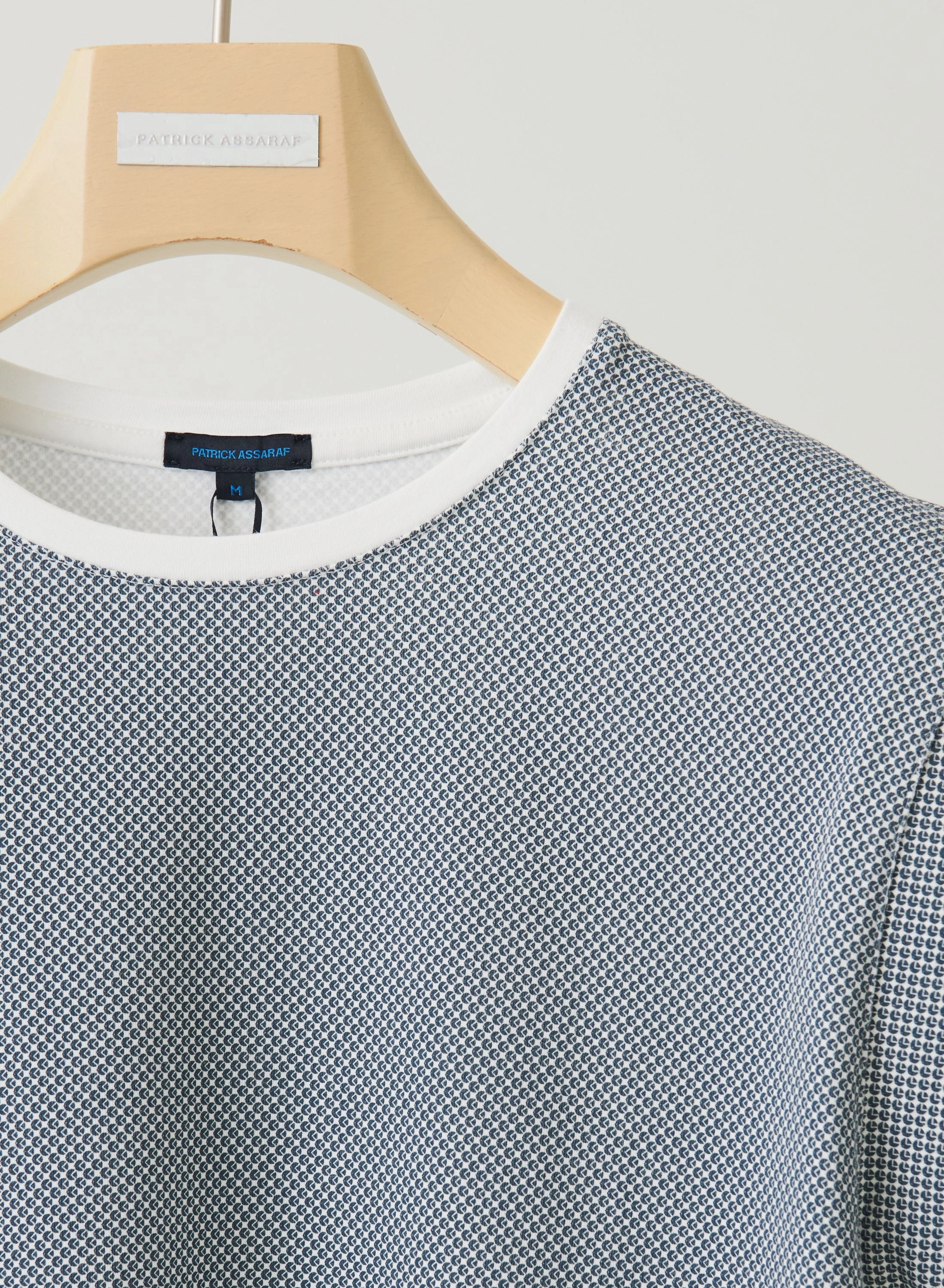 SHORT SLEEVE DIAMOND NEAT PRINT CREW TEE Smooth Yarn ZeroChafeSeams