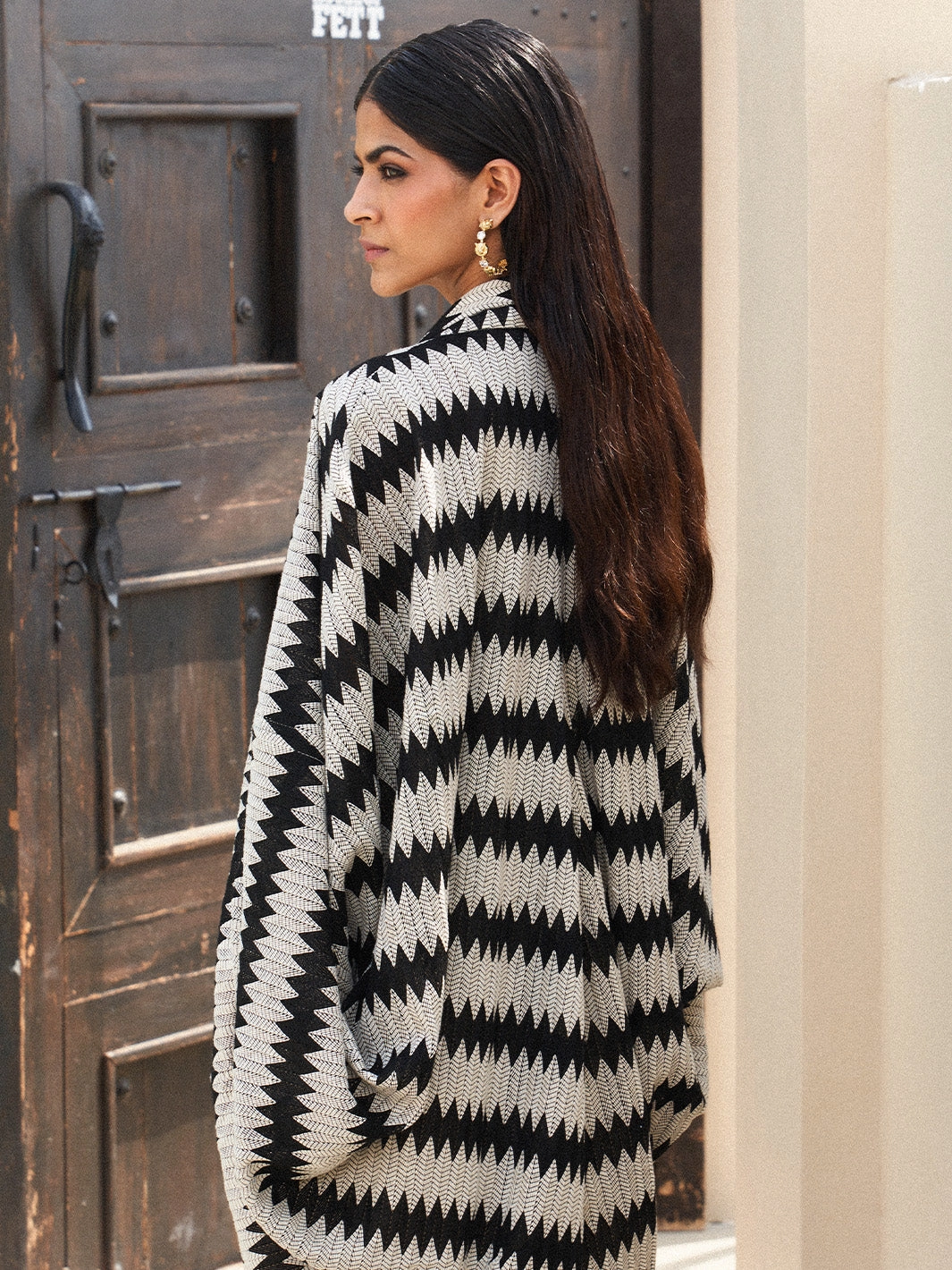 Siolim Crochet Cover Up Co-ord Set Chain-Detail Stylish Waistband Fit