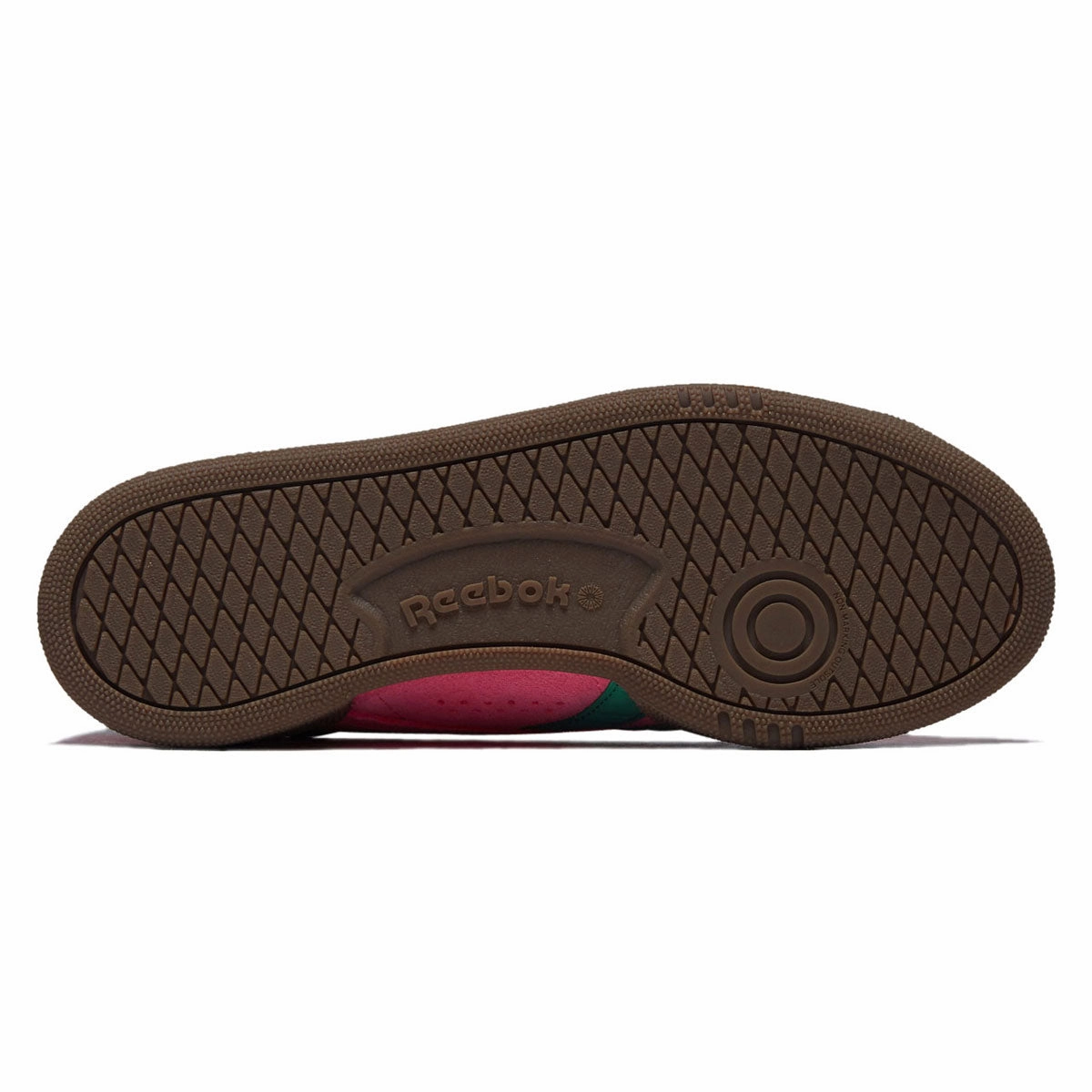 Reebok Womens Club C Grounds UK Shoes - Atomic Pink/Upgrade Green/Gum Water Resistant Finish