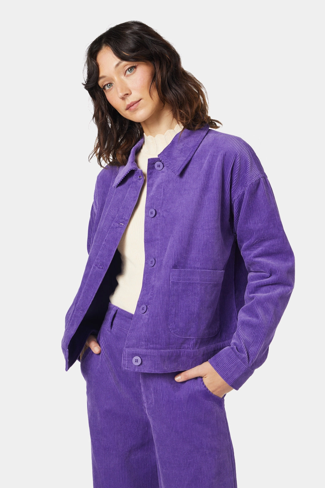 Flexible Shoulder Gussets Jamie Cord Jacket