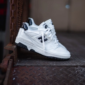 Mens New Balance 550 (White/Black) - BB550YKF Breathable frame