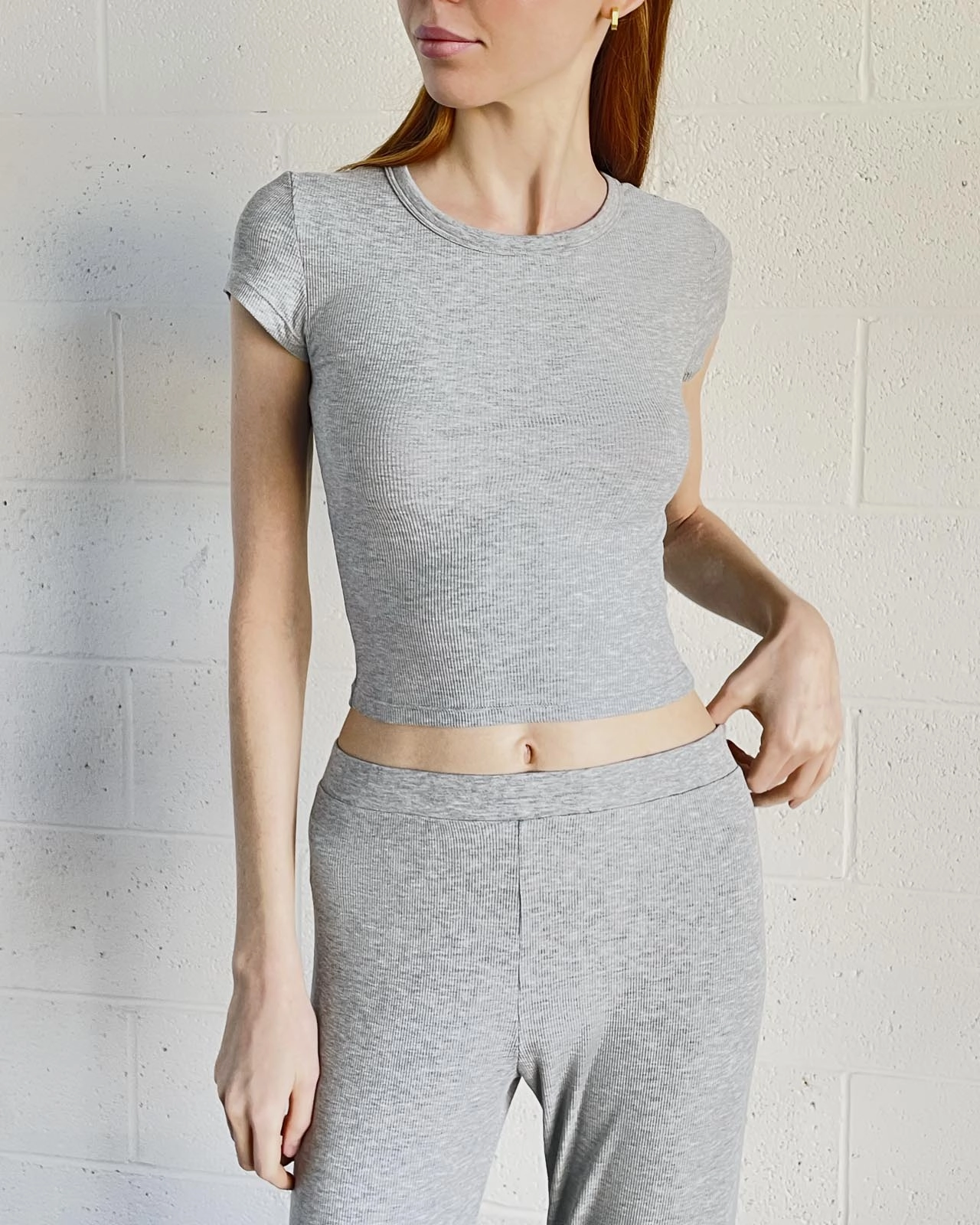 Skin Hug FrictionResistantFabric Ribbed Tee