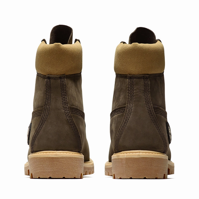 Insulated Snowy Path Timberland Premium 6" Lace Up Waterproof Boot - Dark Brown/Nubuck Olive