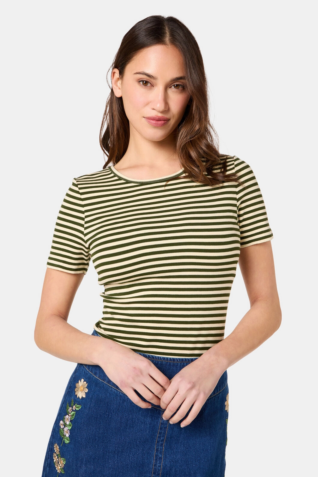 Penny Stripe Tee SustainableBlend Elegant Blouse