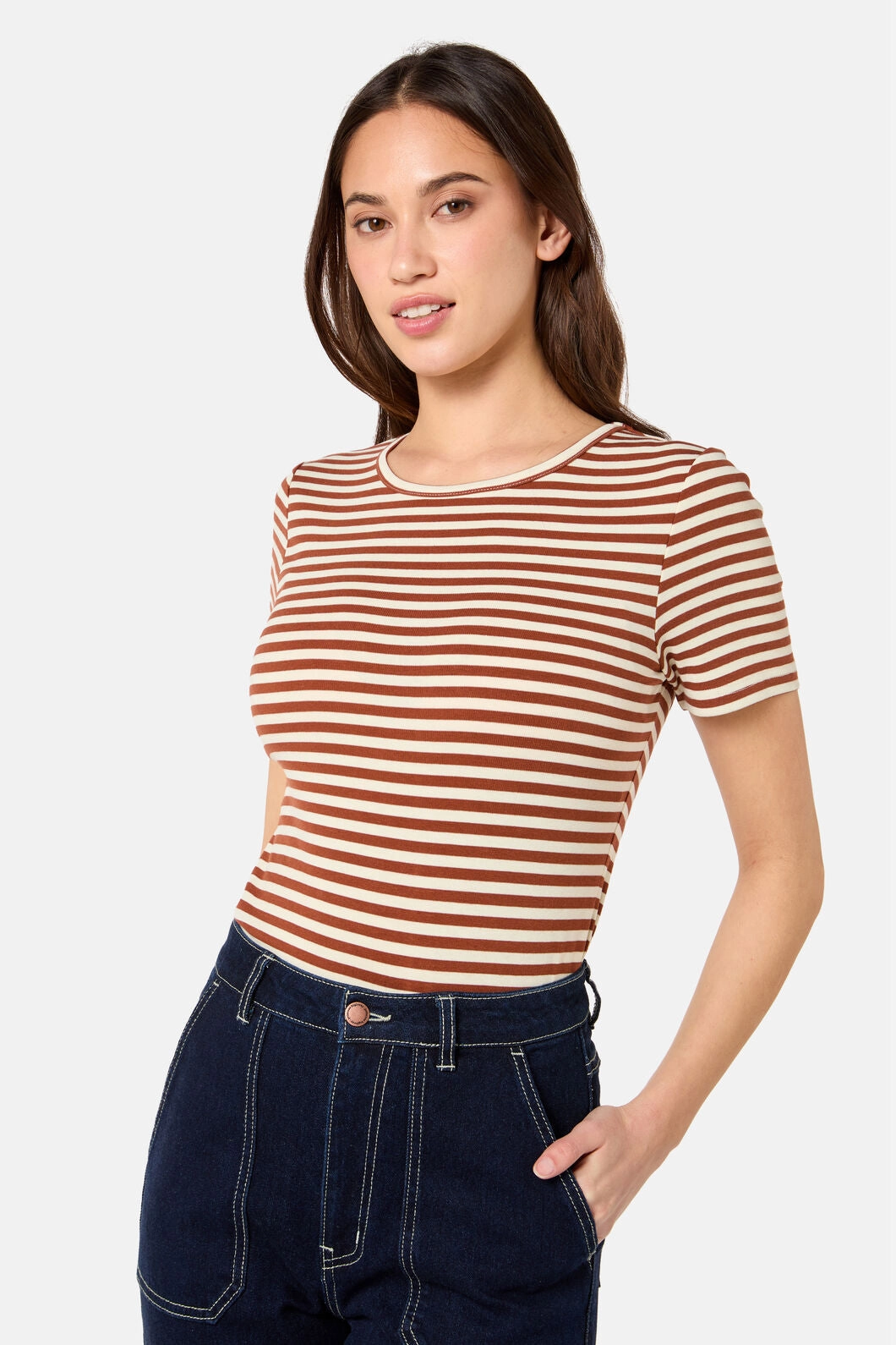 Textured Weave Jenny Stripe Tee