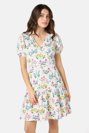 Cottage Garden Mini Wrap Dress Chic Vibe