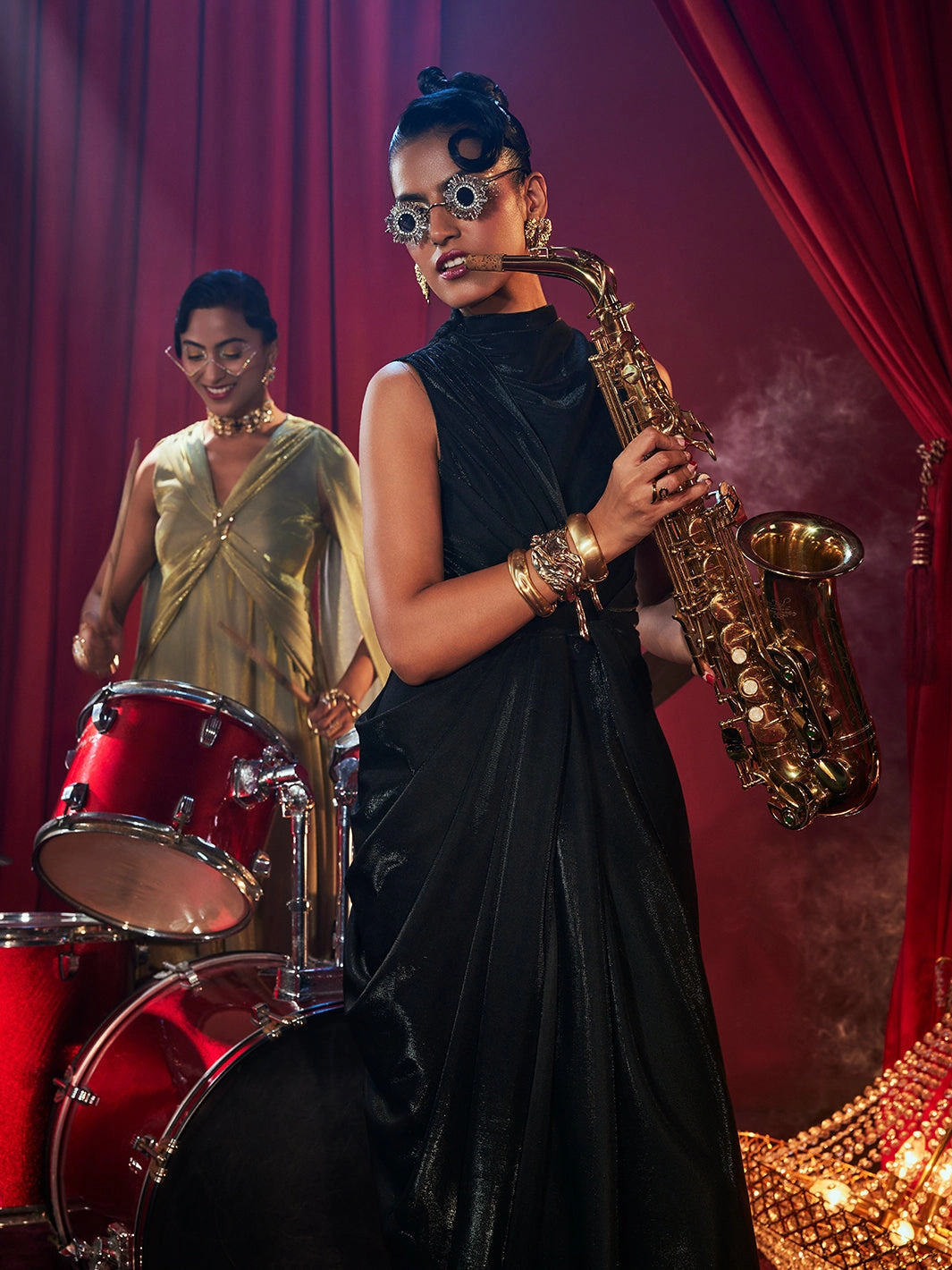 Grace Drape Gown With Buckle Minimal Curve All-Purpose Wear