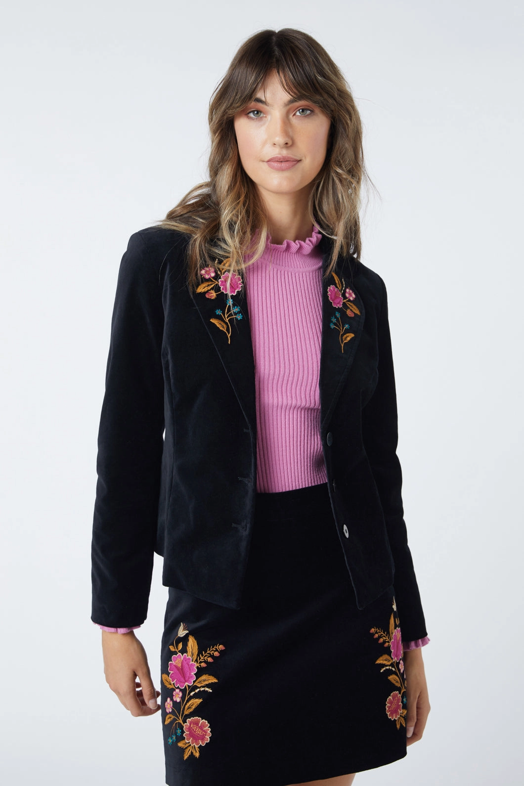 Seamless Shoulder Construction Florence Embroidered Jacket