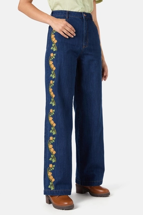 Flower Child Embroidered Jean Family Style Slim