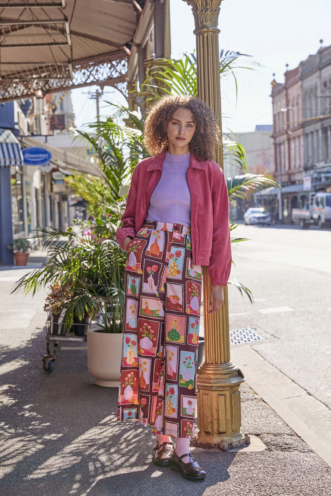 Acid Wash Effect Flower Vases Culotte