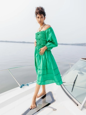 Forresto Smocked Dress Contemporary Fit Modern Texture