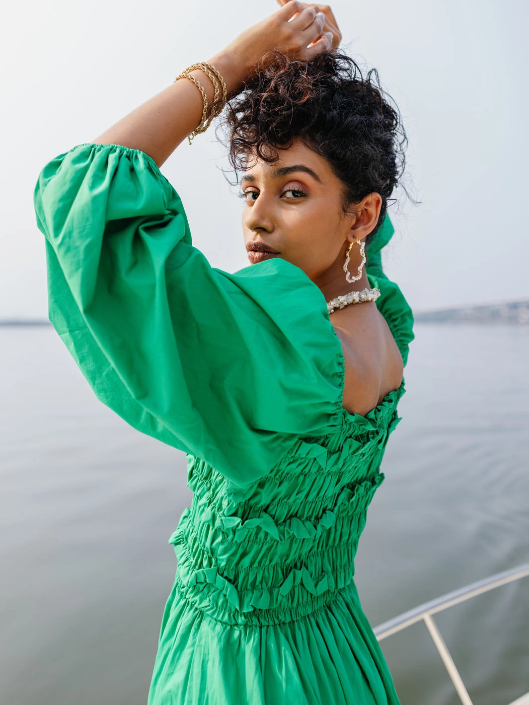 Comfortable Layering Refined Feel Forresto Smocked Dress