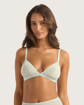 FreeMesh Triangle Bralette - Mint Anti Bacterial Fabric Wrinkle-resistant seams