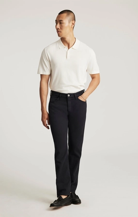 MARCUS SLIM STRAIGHT PANT IN NAVY HERRINGBONE Easy Cool