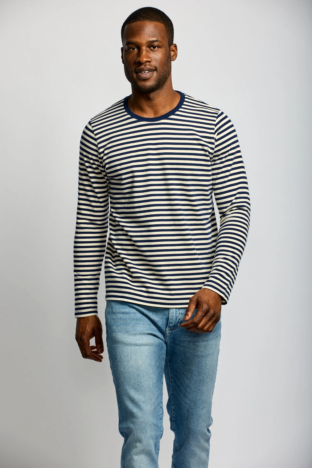 HeatRegulating Sustainable Production Methods LONG SLEEVE STRIPED TEE