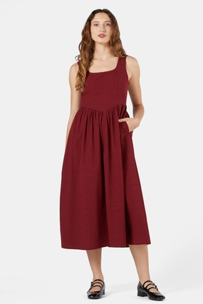 Freya Corset Midi Dress Comfort Layer Wear Knit Warm