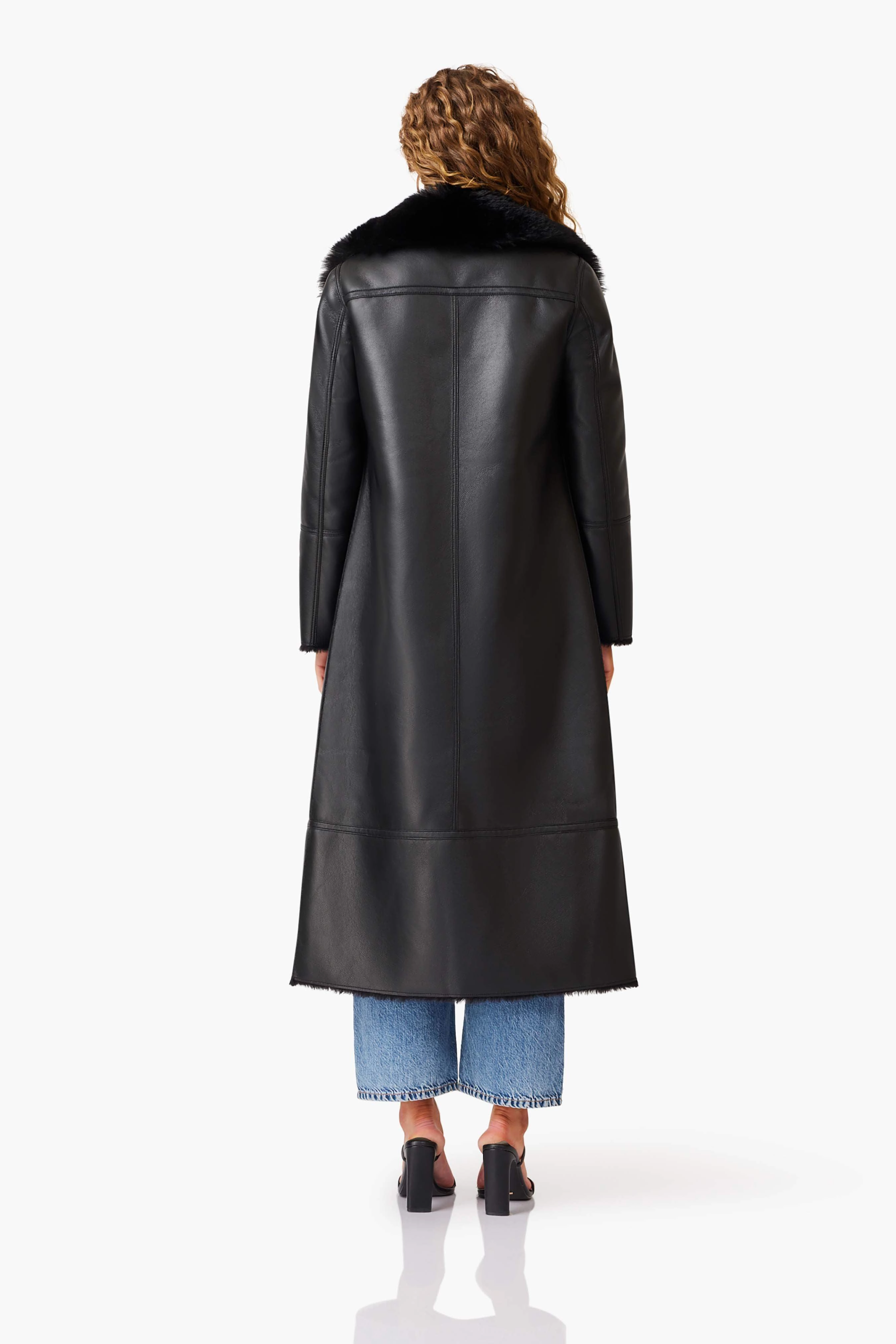 Smooth Tone Formal Setting Quebec Coat in Black