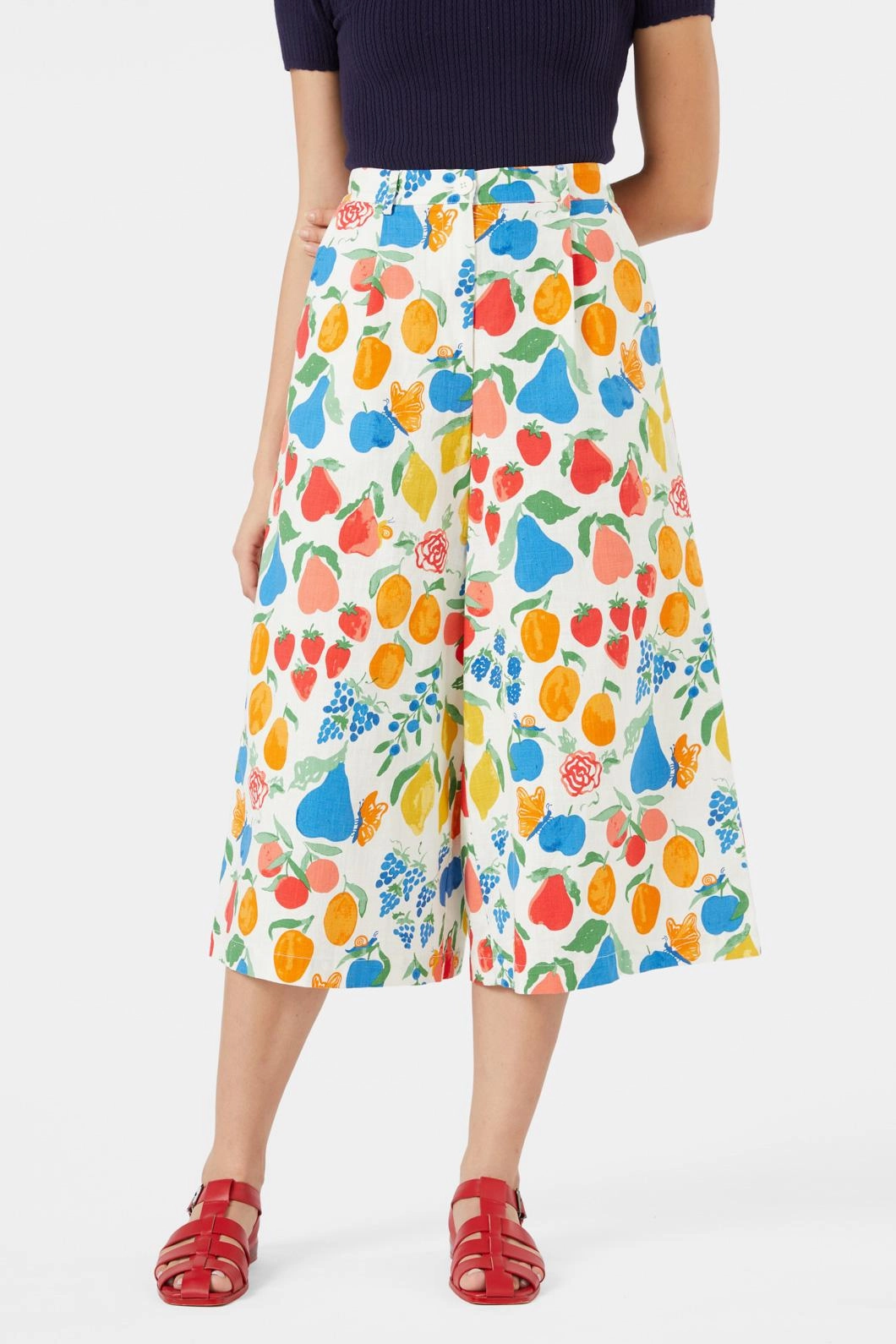 Basic Style Fashion Comfort Fruit Bowl Culotte