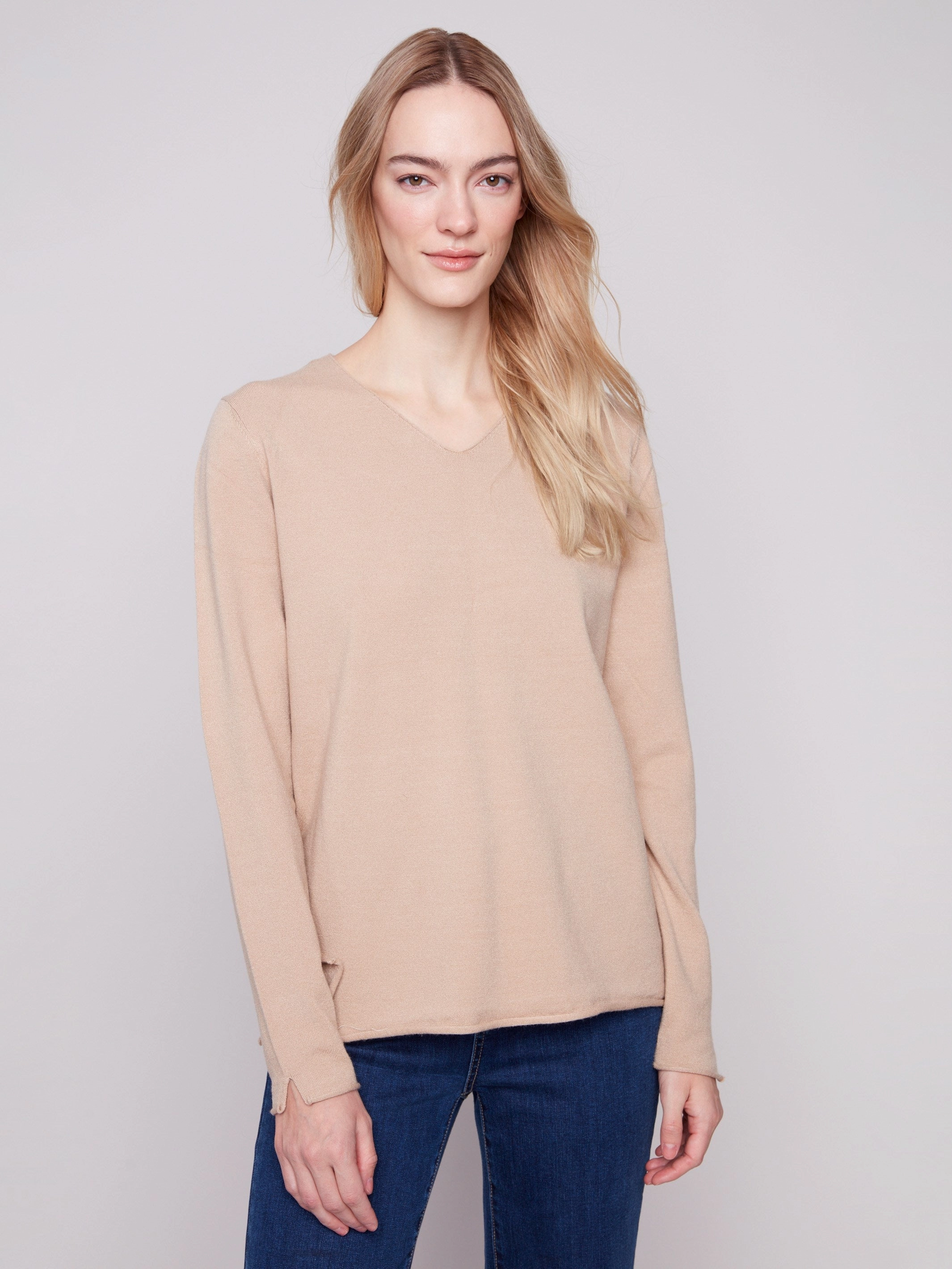 Basic V-Neck Sweater - Sesame Soap Men's