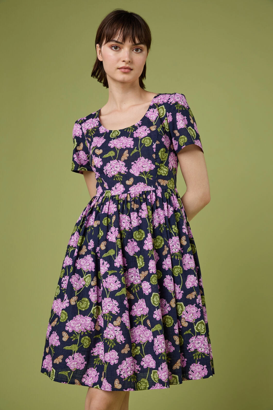 Geranium Flower Mini Dress Urban Cool Effortless Comfort