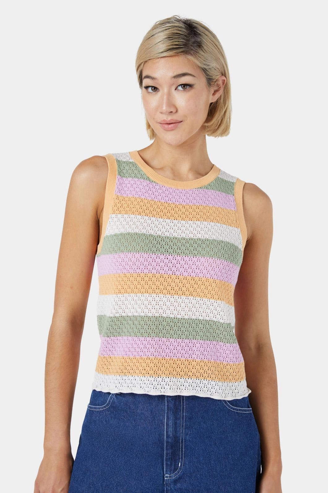 Stretch Waist Grace Stripe Knit Top