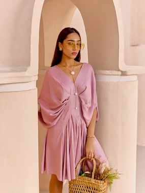 Rico Pleated Dress Luxe Fabric