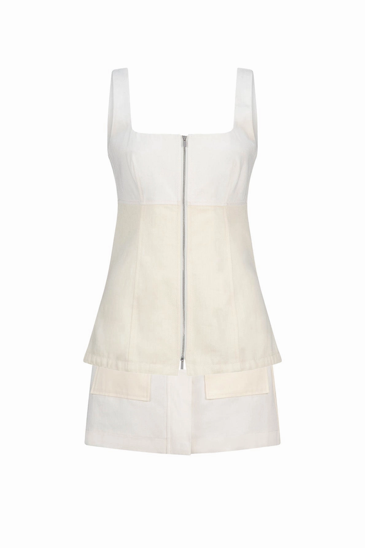 Relaxed-fit gown Baby-Shower CURAAE Chicago Set in White