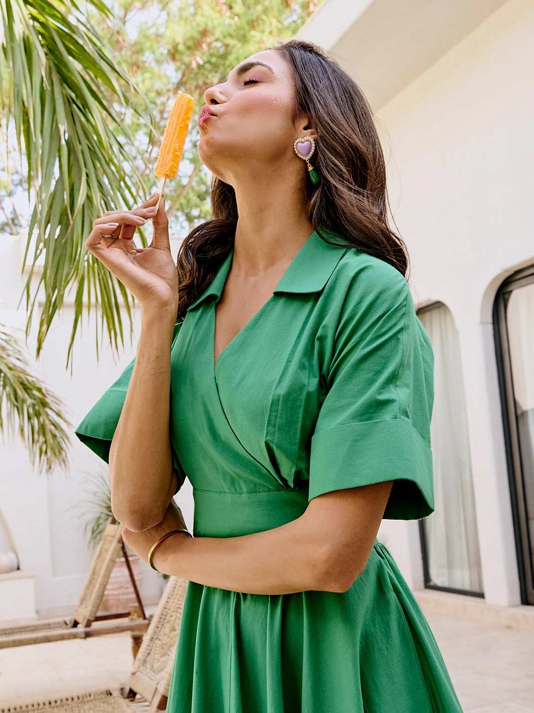 Greenwich Embroidered A-line Dress Elegant Flow