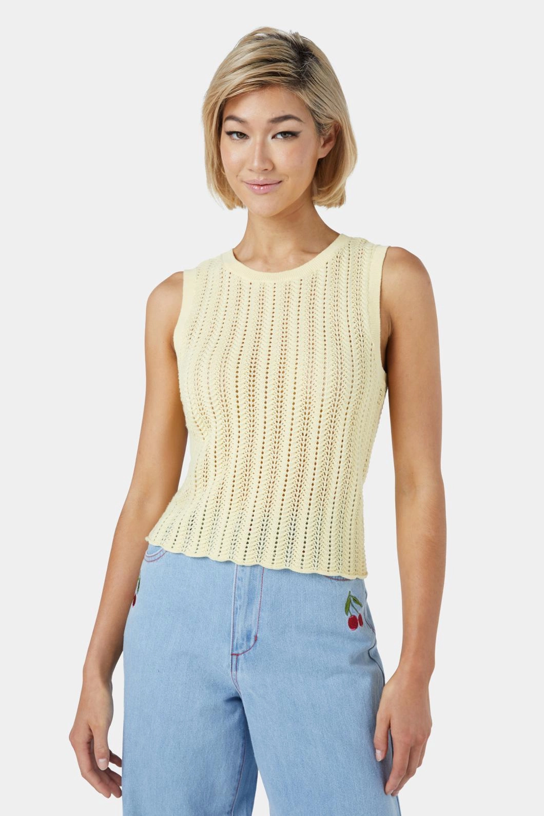 Greta Knit Tank Top Temperature Regulating Fibers Warm Flex