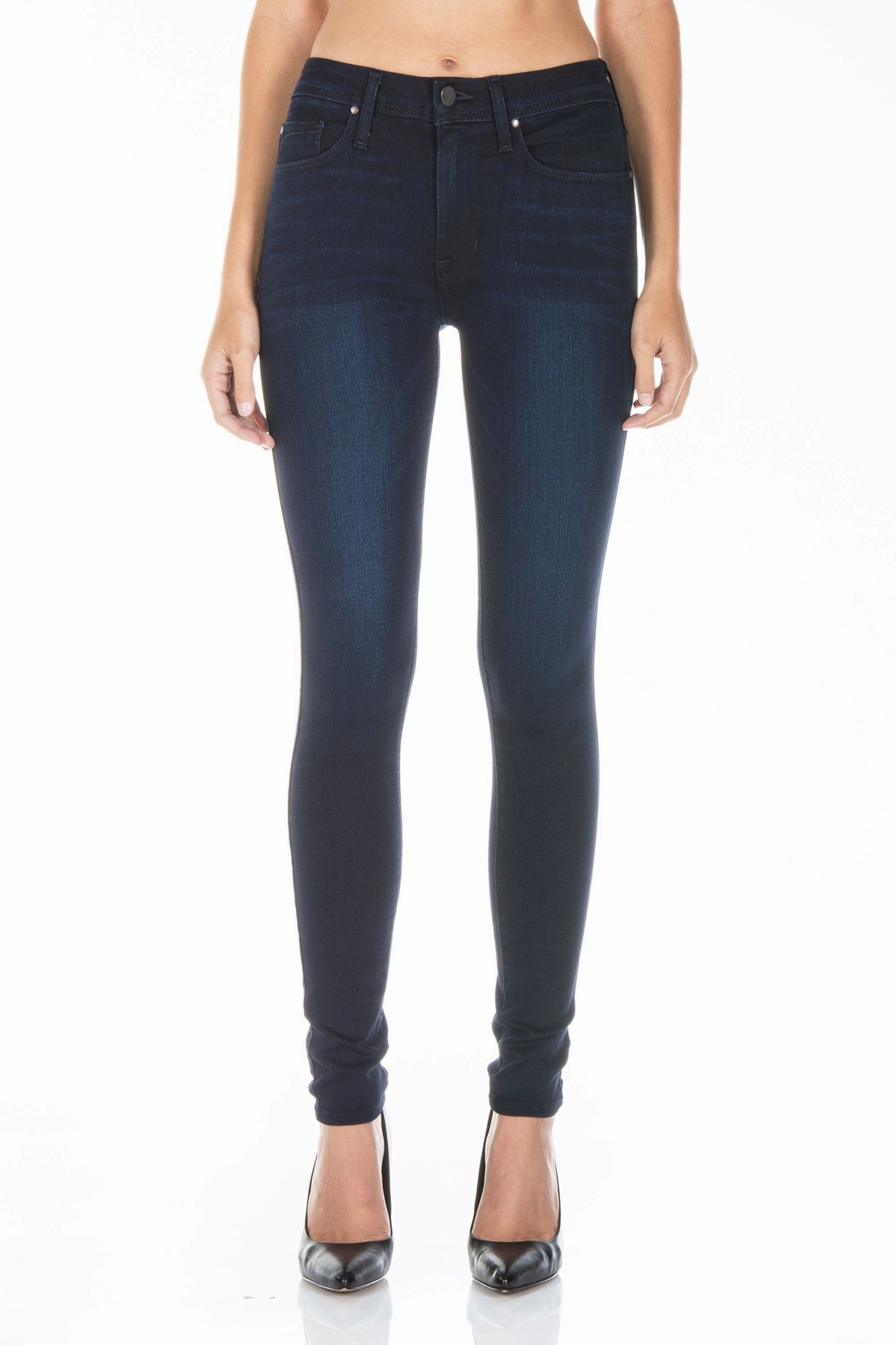Outfit Basic GWEN HIGH RISE SKINNY JEAN IN FALCON BLUE