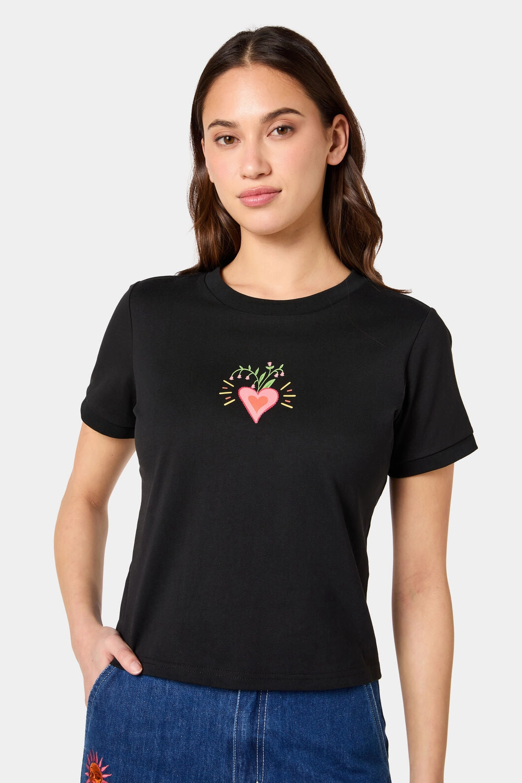 Folk Art Printed Tee Lightweight Material