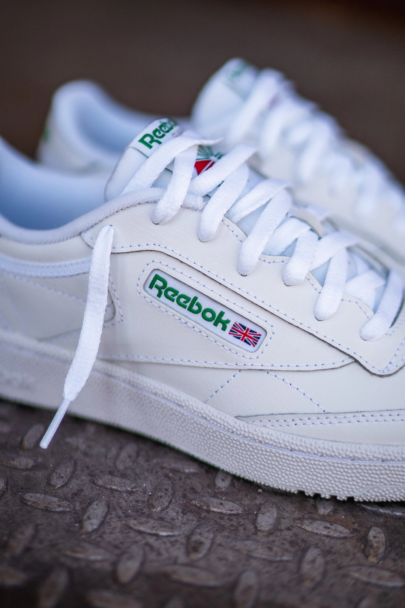 Mens Reebok Club C 85 (White/Green) Weather Ready